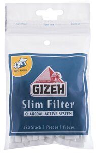 Фільтр для самокруток Gizeh Slims Charcoal 120 шт.