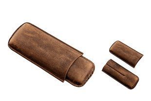 ПОРТСИГАР ANGELO 2P BUFFALO LEATHER ANTIQUE BROWN 17CM RING 50 812005