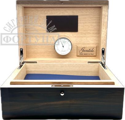 Х'юмідор Gentili Ebano Makassar Bordi Neri Mat 10 Cigars