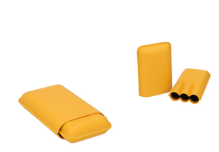 ПОРТСИГАР ANGELO 3P YELLOW LEATHER 16CM RING 63 813015