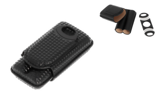 ПОРТСИГАР WINJET 2P DIAMOND BLACK WITH CUTTER RING 70 812021