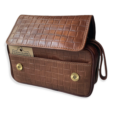 Сумка для люльки Hauser Leather Brown Antik Baided (на 2 люльки)