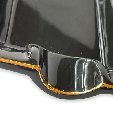 Попільничка сигарна Angelo Ceramic, Black/Gold 2 Slots