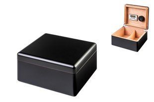 ХЬЮМІДОР ANGELO BLACK MATT INSIDE CEDAR VENEER 25X23X12,5 923016