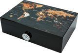 ХЬЮМІДОР WORLD MAP BLACK SHINY 50 CIGARS 562332